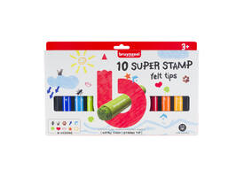 Stempelstift Bruynzeel Kids Super Stamp assorti 10 stuks