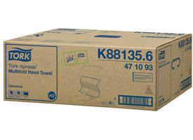 Handdoek Tork H2 Xpress Universal multifold 1-laags 213x234mm 20x250 vel wit 471093