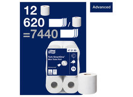 Toiletpapier Tork T9 Advanced SmartOne 2-laags 112m wit 472193