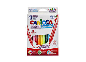 Viltstift Carioca Birello dubbelpunters assorti set à 12 stuks