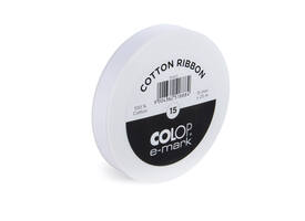 Lint Colop E-mark 15mmx25m wit