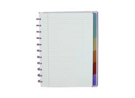 Schrift Atoma A4+ lijn 120blz 90gr PP transparant assorti
