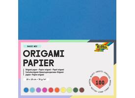 Origami papier Folia 70gr 15x15cm 100 vel assorti kleuren
