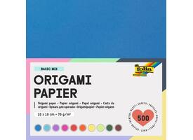 Origami papier Folia 70gr 10x10cm 500 vel assorti kleuren