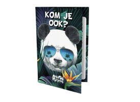 Uitnodigingen Panda 13.5x9cm