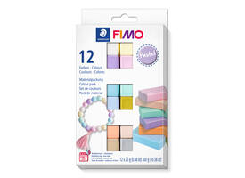 Klei Fimo  soft colour pak à 12 pastel kleuren