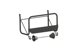 Poetspapierdispenser Euro Products M1 muurstandaard zwart 438304