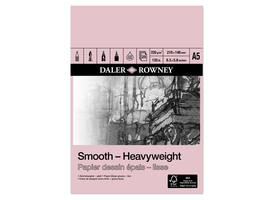 Tekenpapier Daler-Rowney Smooth Heavyweight 220gr A5 natuurlijk wit