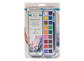 Aquarelverf Nassau Art blik à 18 napjes en penseel