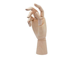 Ledenhand Conda rechts vrouw 25 cm naturel hout