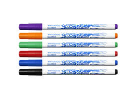 Whiteboardmarker Bic Velleda 1721 rond fijn assorti blister à 8 stuks