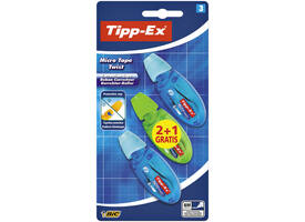 Correctietape Tipp-Ex micro twist 5mmx8m blister 2+1 gratis