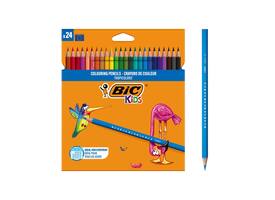 Kleurpotloden BicKids Tropicolors assorti blister à 24 stuks