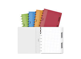 Schrift Adoc A5 ruit 5x5mm 144 pagina's 90gr met 5 tabbladen assorti