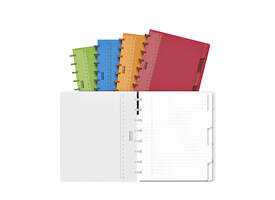 Schrift Adoc A5 ruit 4x8mm 144 pagina's 90gr met 5 tabbladen assorti