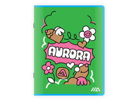 Schrift Aurora A5 ruit 5x5mm 200 pagina's 45gr