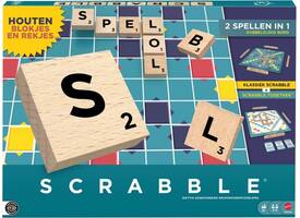 Spel Scrabble Mattel met houtblokjes