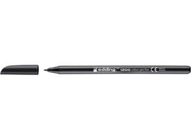 Fineliner edding 1200 001 fijn zwart blister à 3 stuks