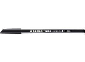 Fineliner edding 1200 001 fijn zwart blister à 3 stuks