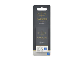 Inktpatroon Parker Quink uitwasbaar blauw blister à 10 stuks