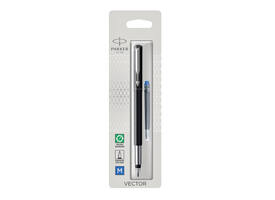 Vulpen Parker Vector black medium blister à 1 stuk