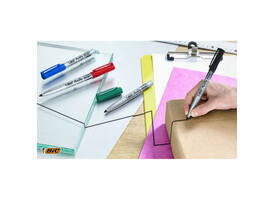 Viltstift Bic ecolutions rond fijn assorti blister à 4 kleuren