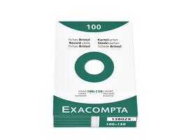 Systeemkaart Exacompta 100x150mm lijn wit 100 stuks