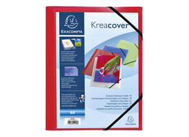 Elastomap Exacompta Kreacover A4 3 kleppen PP assorti