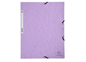 Elastomap Exacompta Aquarel A4 3 kleppen 400gr glanskarton lila