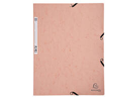 Elastomap Exacompta Aquarel A4 3 kleppen 400gr glanskarton roze