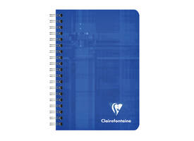Notitieboek Clairefontaine A7+ 95x140 ruit 5x5 100blz 90gr assorti