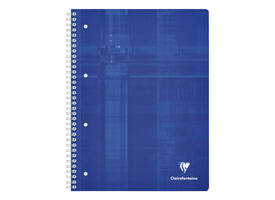 Collegeblok Clairefontaine Studium A4+ ruit 5x5mm 4-gaats 80 pagina's assorti