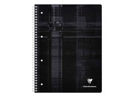 Collegeblok Clairefontaine Studium A4+ ruit 5x5mm 4-gaats 80 pagina's assorti
