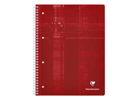 Collegeblok Clairefontaine Studium A4+ ruit 5x5mm 4-gaats 80 pagina's assorti