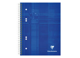 Collegeblok Clairefontaine Studium A5+ ruit 5x5mm 6-gaats 80 pagina's assorti