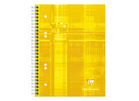 Collegeblok Clairefontaine Studium A5+ ruit 5x5mm 6-gaats 80 pagina's assorti