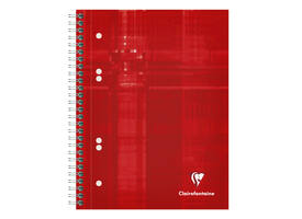 Collegeblok Clairefontaine Studium A5+ ruit 5x5mm 6-gaats 80 pagina's assorti