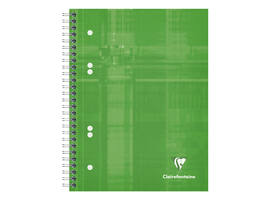 Collegeblok Clairefontaine Studium A5+ ruit 5x5mm 6-gaats 80 pagina's assorti