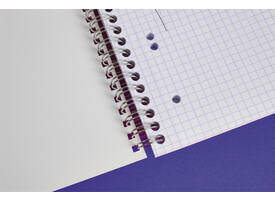 Collegeblok Clairefontaine Studium A5+ ruit 5x5mm 6-gaats 80 pagina's assorti