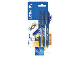 Rollerpen PILOT friXion medium blauw blister à 3 stuks