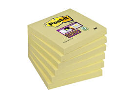 Memoblok Post-it 654  Super Sticky 76x76mm geel