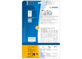 Etiket HERMA 4349 A4 96x50.8mm verwijderbaar wit 250 stuks
