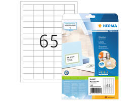 Etiket HERMA 5027 38.1x21.2mm premium wit 1625 stuks