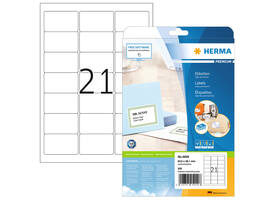 Etiket HERMA 5029 63.5x38.1mm premium wit 525 stuks