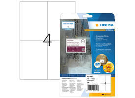 Etiket HERMA 4697 105x148mm weerbestendig wit 100 stuks