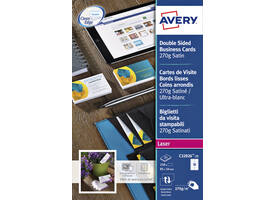 Visitekaart Avery C32026-10 2-zijdig 85x54mm 270gr 100 stuks