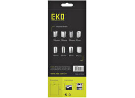 Afvalzak EKO MDPE type E met trekband 55x70cm 25-35L wit rol à 12 stuks