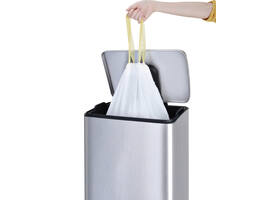 Afvalzak EKO MDPE type F1 met trekband 49x68cm 18-28L wit rol à 20 stuks