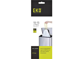 Afvalzak EKO MDPE type C met trekband 45x50cm 10-15L wit rol à 20 stuks