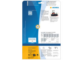 Etiket HERMA flessen 8882 90x120mm A4 glossy wit 40 stuks